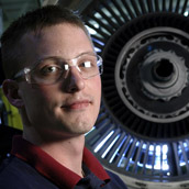 Pratt & Whitney Engine Services, Inc., which is located at the North Central West Virginia Airport in Bridgeport, WV, provides full overhaul and repair services for a variety of jet engines.  Industrial Portraiture by Alex Wilson.