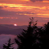 Sunset photographed from Snowshoe Resort in Pocahontas County, West Virginia.  Landscape Photograpy by Alex Wilson.