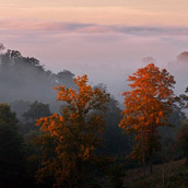 Sunrise on top of Red House Ridge in Putnam County, West Virginia.  Landscape Photograpy by Alex Wilson.