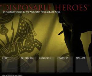 Disposable Heros - A Washington Times Flash Interactive